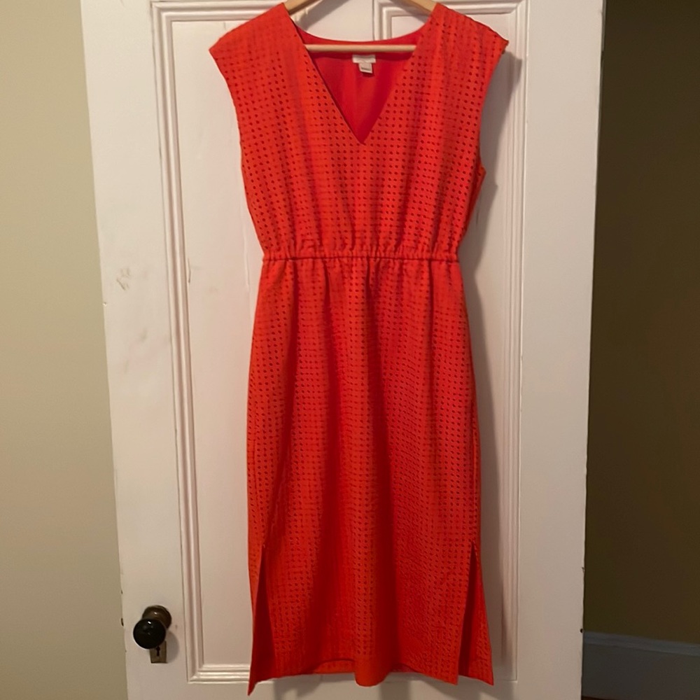 JCrew lined elastic waist dress with pockets size 2